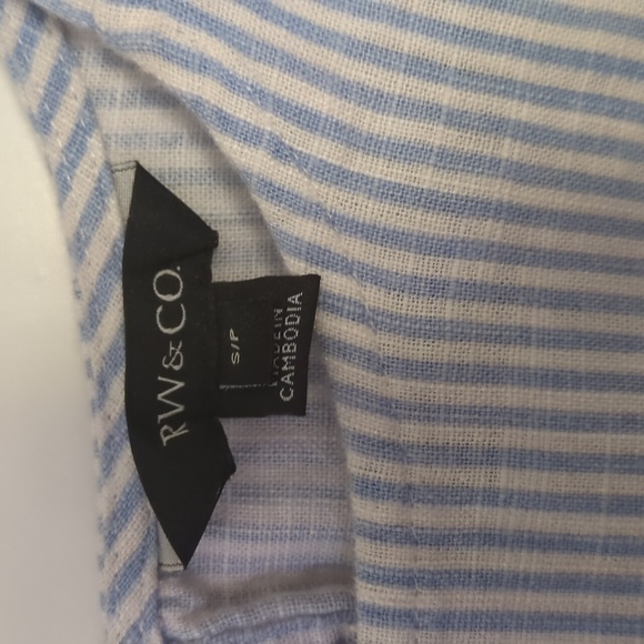 Blue & white striped blouse from RW & Co. - Picture 4 of 5
